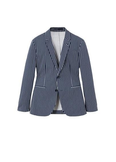 Mango Man Mango Man Slim-fit Striped Cotton Blazer