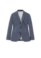 Mango Man Mango Man Slim-fit Striped Cotton Blazer