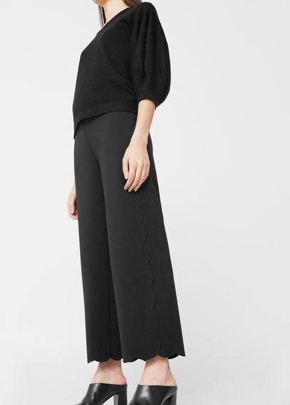 Mango Mango Scalloped Hem Trousers