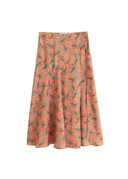 Mango Mango  Paisley Patterned Midi Skirt