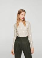 Mango Mango Polka-dot Metallic Sweater