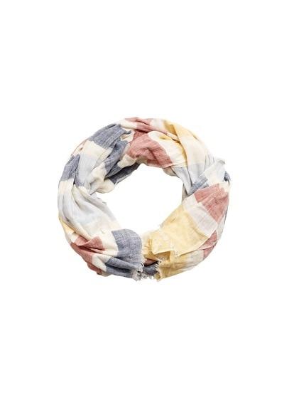 Mango Man Mango Man Cotton Fil--fil Striped Scarf