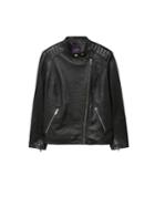 Violeta By Mango Violeta By Mango Quilted Panels Leather Jacket