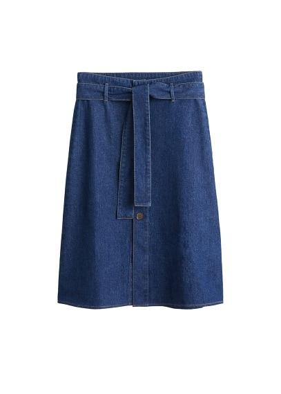 Mango Mango Denim Belt Skirt