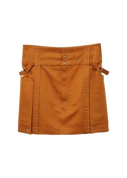 Mango Mango Organic Linen Cargo Skirt