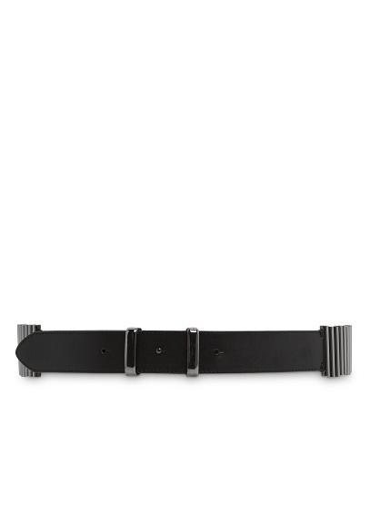 Mango Cylindrical Pieces Faux Leather Belt