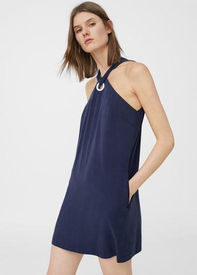 Mango Mango Ring Tencel Dress