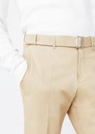 Mango Man Mango Man Belt Cotton-blend Trousers