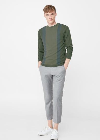 Mango Man Mango Man Bicolor Cotton Sweater