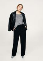 Violeta By Mango Violeta By Mango Back Opening Flecked T-shirt