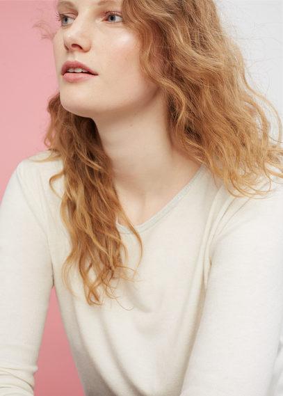Violeta By Mango Violeta By Mango Ribbed Metallic Sweater