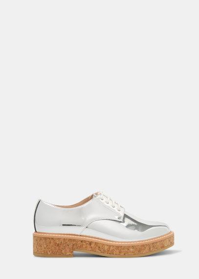 Mango Metallic Oxford Shoes