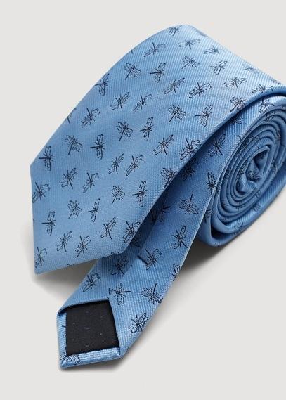 Mango Man Mango Man Dragon-fly Printed Tie