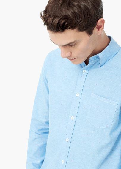 Mango Man Mango Man Slim-fit Flecked Shirt