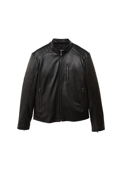 Mango Man Mango Man Quilted Panels Biker Jacket