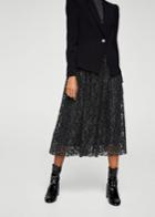 Mango Mango Metal Thread Lace Skirt