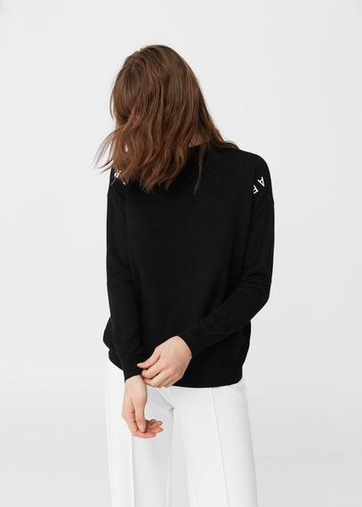 Mango Mango Embroidered Message Sweater