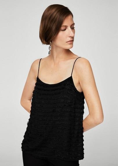 Mango Mango Fringed Panel Top