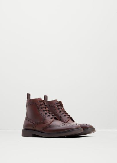 Mango Man Mango Man Leather High-leg Boots