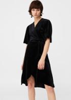 Mango Mango Velvet Crossed Dress