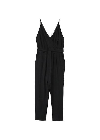 Mango Mango Belt Wrap Jumpsuit