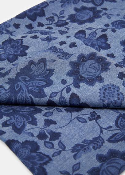 Mango Man Floral-print Chambray Scarf