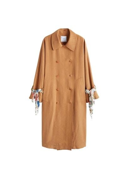 Mango Mango Headscarf Bow Detail Trench