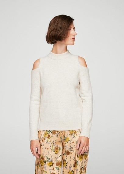 Mango Mango Cold-shoulder Sweater