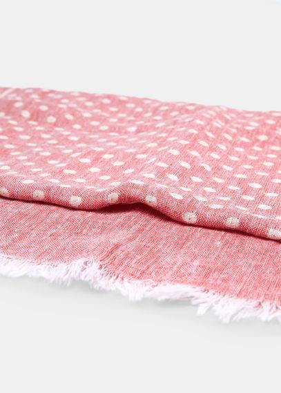 Mango Man Printed Linen-blend Scarf