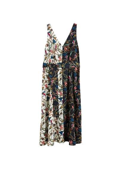 Mango Mango Monochrome Print Dress