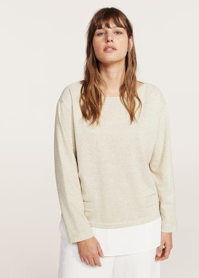 Violeta By Mango Violeta By Mango Metallic Contrast Sweatshirt