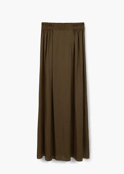 Mango Mango Satin Long Skirt