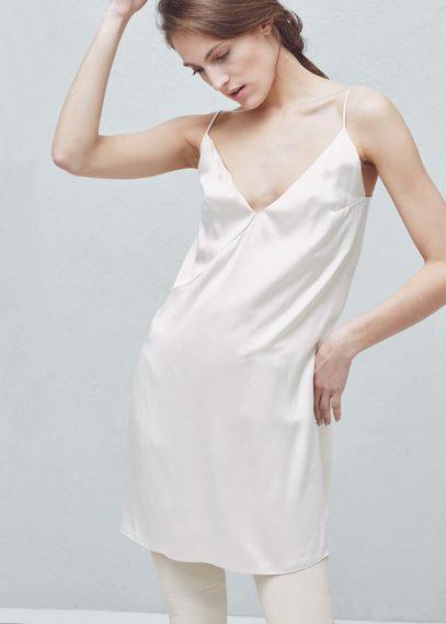 Mango Mango Premium - Embroidered Panel Silk Top