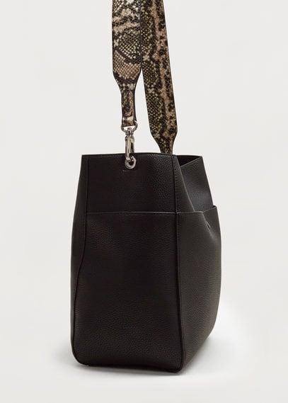 Violeta By Mango Violeta By Mango Monochrome Snake-effect Bag
