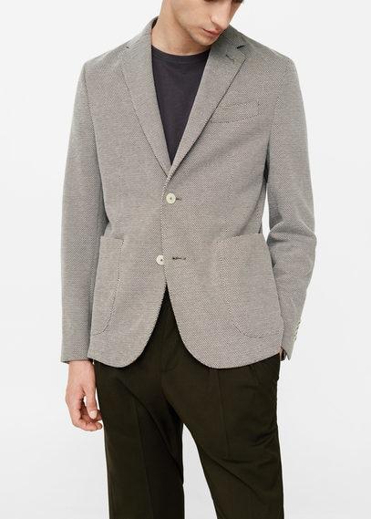 Mango Man Mango Man Slim-fir Bird's Eye Blazer