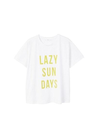 Mango Mango Velvet Text T-shirt