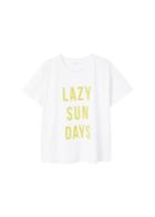 Mango Mango Velvet Text T-shirt