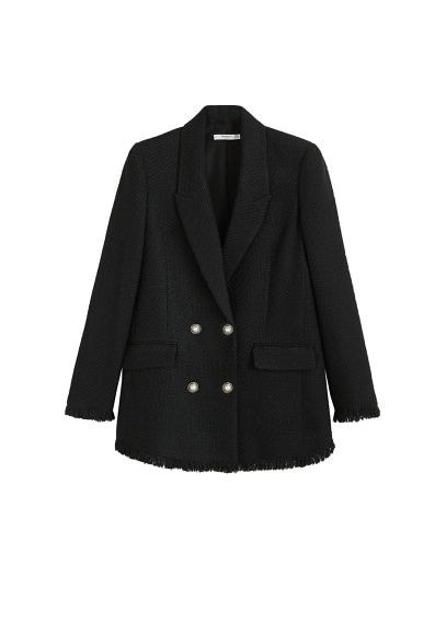 Mango Mango Bead Detail Tweed Blazer