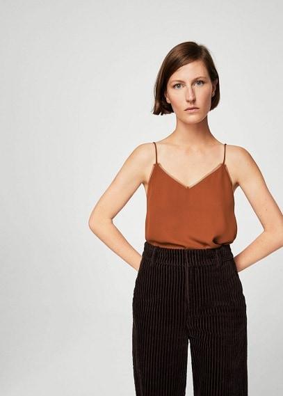 Mango Mango Sheer Panel Top
