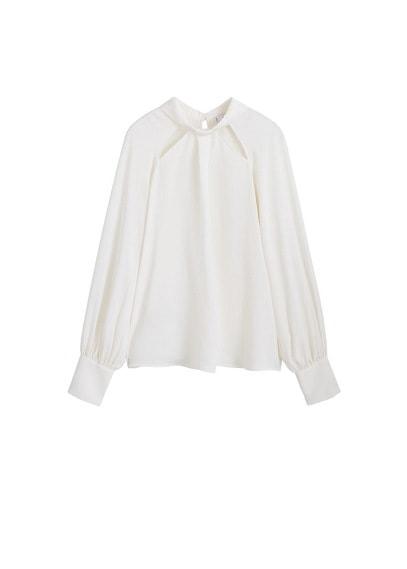 Mango Mango Slit Halter Neck Blouse