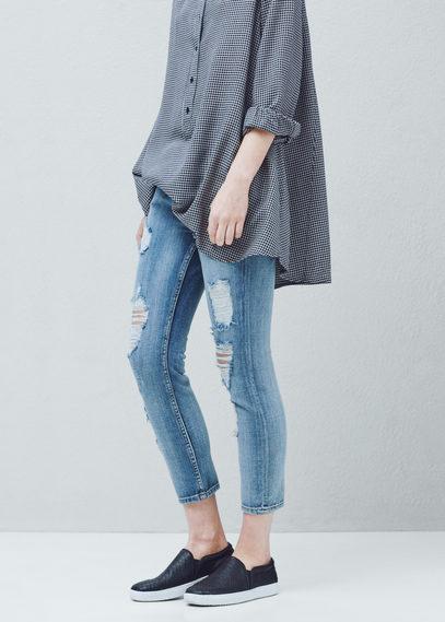Mango Mango Relaxed Crop Nancy Jeans