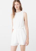 Mango Mango Lace Appliqu Jumpsuit