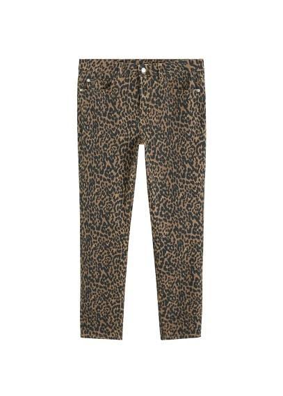 Violeta By Mango Violeta By Mango Slim Leopard Print Jeans