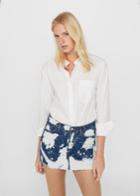 Mango Mango Tie-dye Denim Skirt