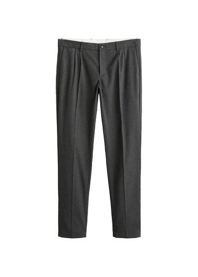 Mango Man Mango Man Regular-fit Pleated Flowy Trousers