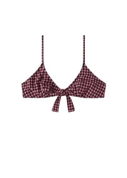 Mango Mango Gingham Bikini Top