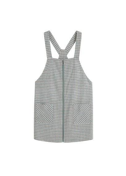 Violeta By Mango Violeta By Mango Houndstooth Pinafore Dress