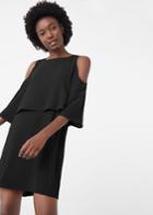 Mango Mango Cut-out Shoulder Dress