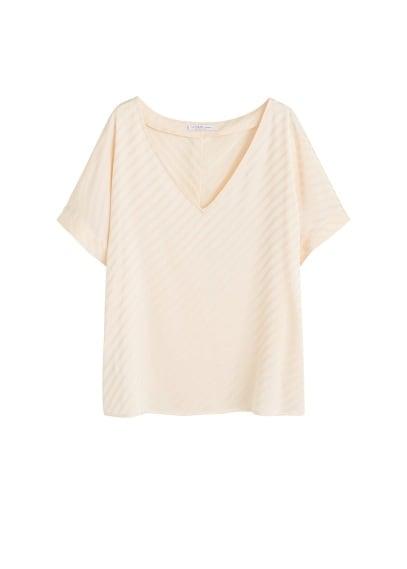 Violeta By Mango Violeta By Mango Striped Satin Blouse