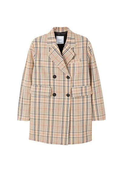Mango Mango Double-breasted Check Coat